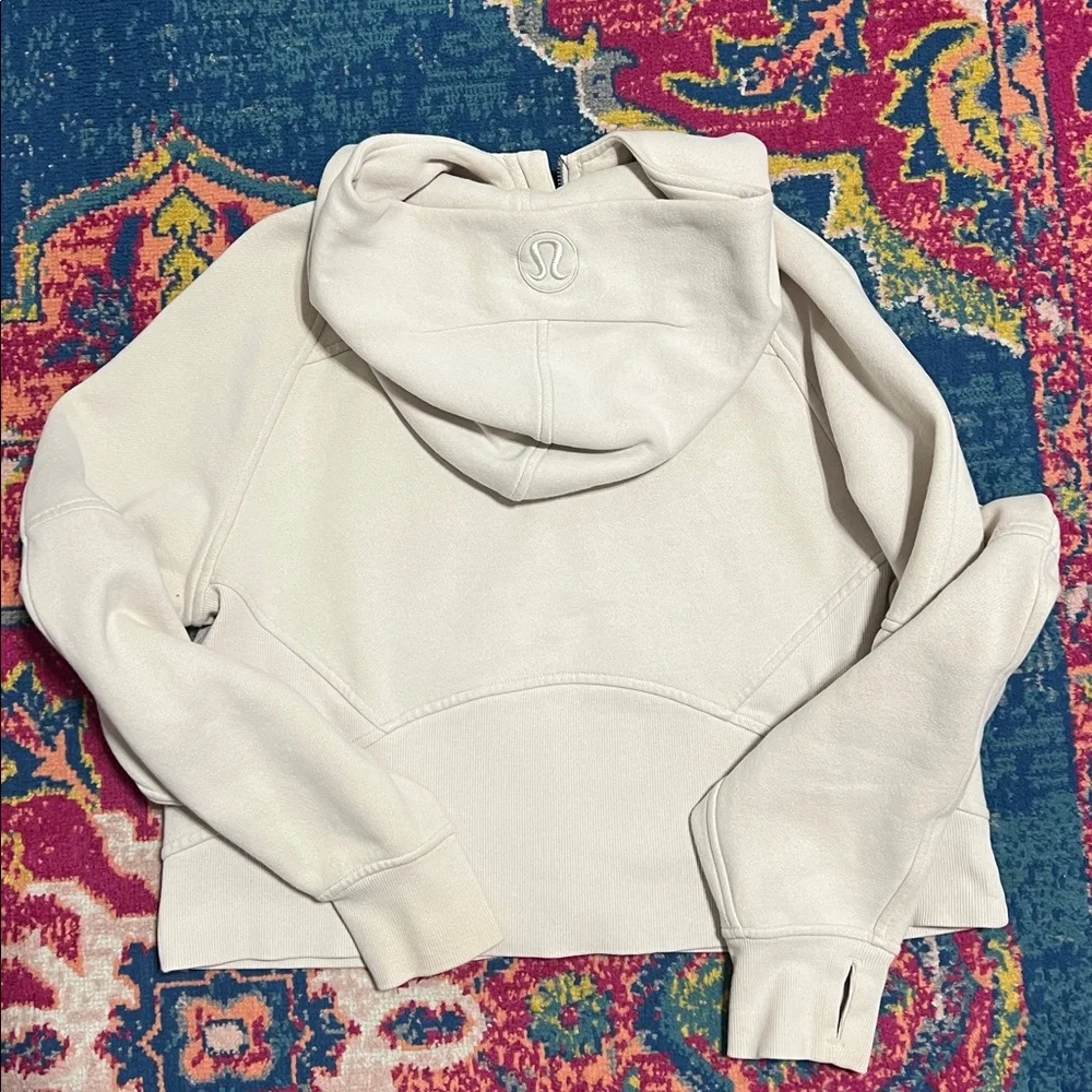 Lululemon Scuba jacket cropped full zip cream XS/small - Picture 4 of 5